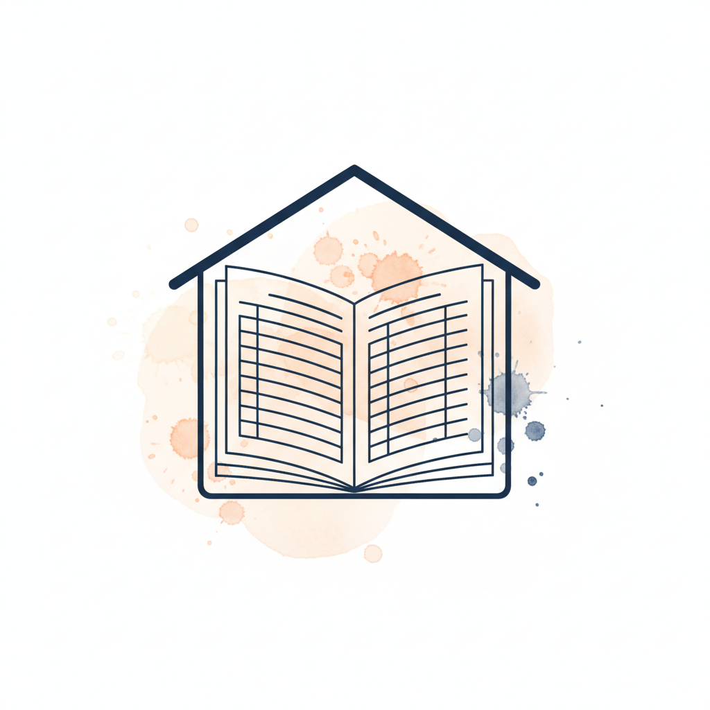 Watercolour illustration of a Nationwide building society document opening to reveal spreadsheet rows