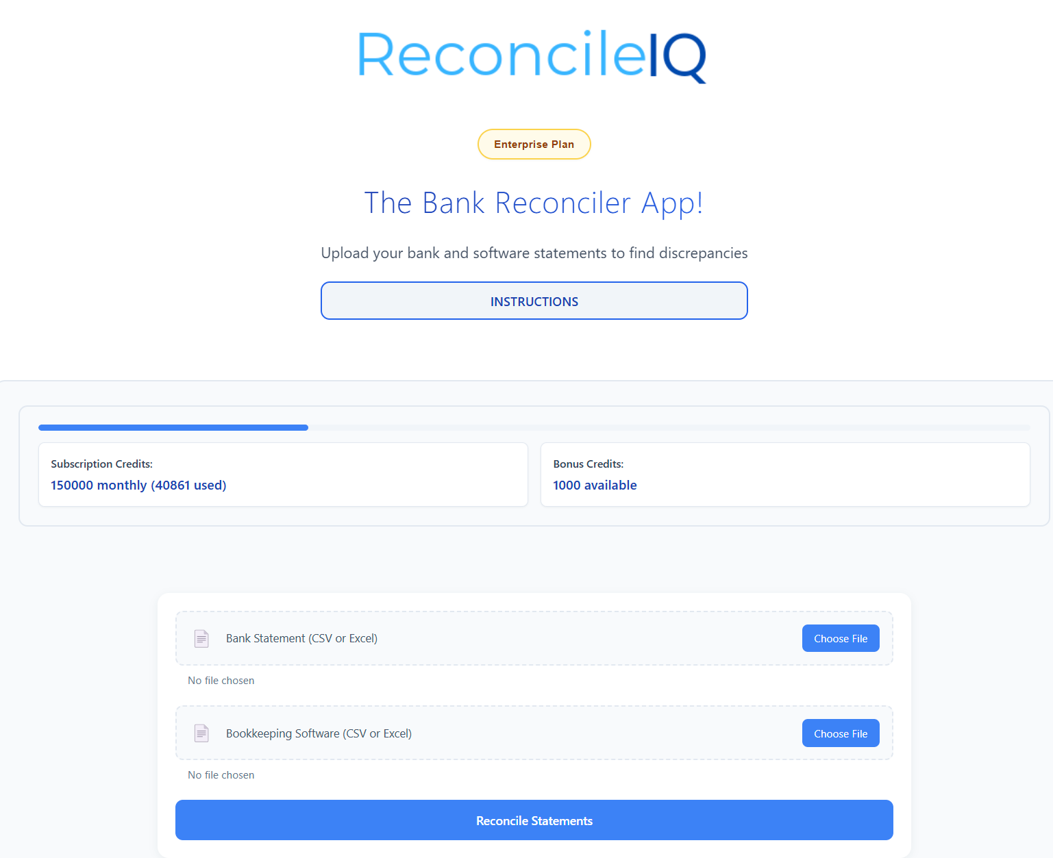 ReconcileIQ Dashboard